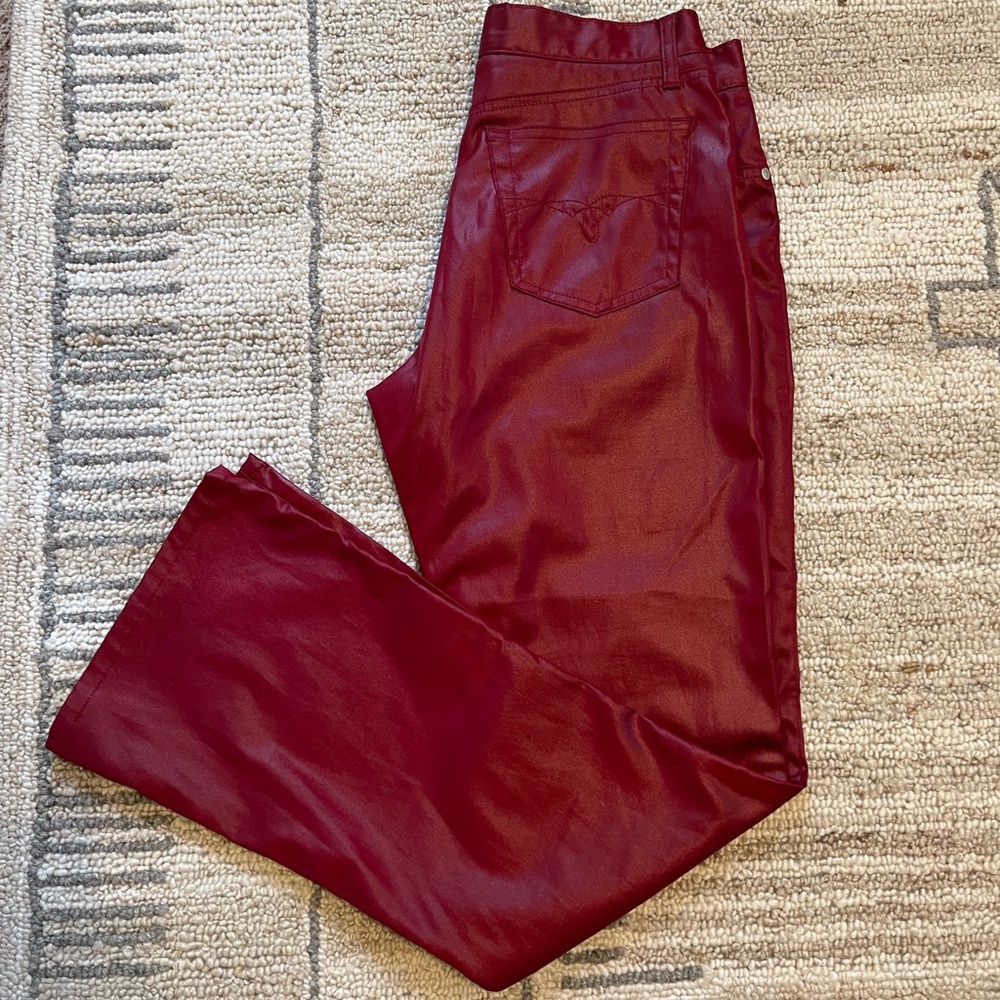 Vintage Paris Blues Faux Leather Pants